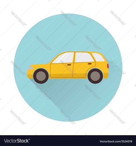 Flat Car Icon Royalty Free Vector Image VectorStock