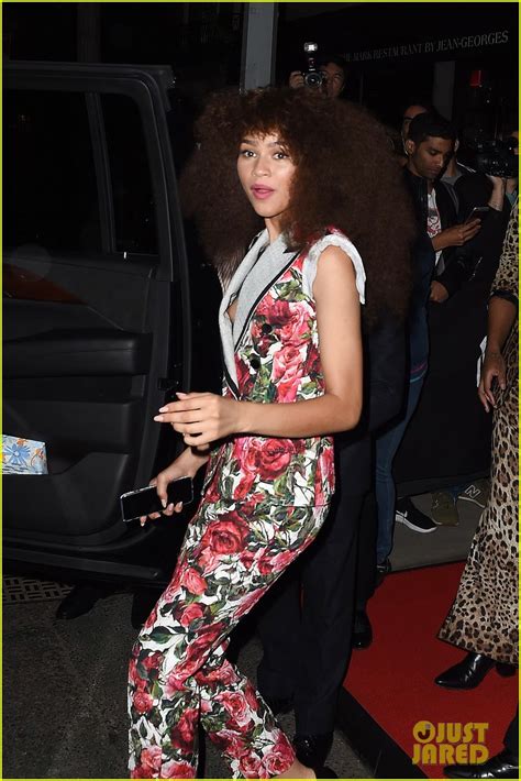 Zendaya Rocks Floral Pantsuit For Met Gala 2017 After Party Photo