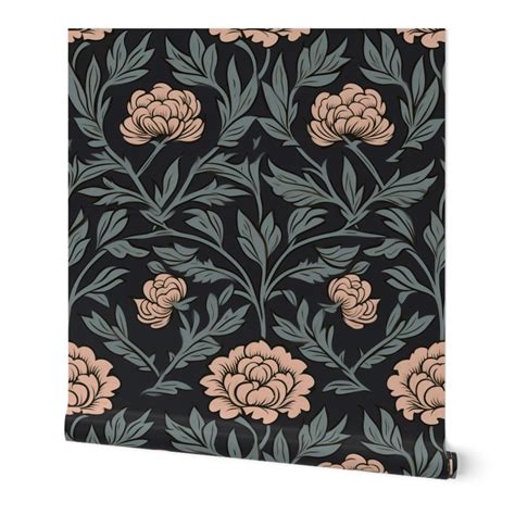 William Morris Floral Wallpaper Spoonflower