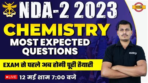 NDA 2 2023 CHEMISTRY CLASS NDA CHEMISTRY QUESTIONS CHEMISTRY FOR