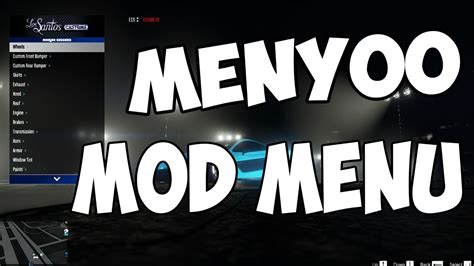 How To Install Menyoo Mod Menu For Grand Theft Auto V On Pc Youtube