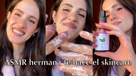 ASMR Roleplay Hermana Mayor Te Hace El Skincare Para Tu Cita De San