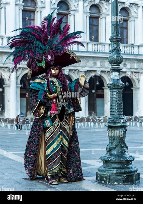 Venice Carnival, costumes, masks, masked ball, February, Piazza San ...