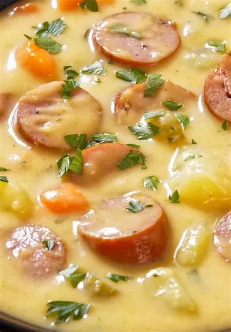 Slow Cooker German Potato Soup With Sausages Artofit