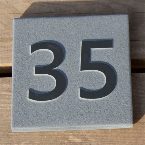 Raised Natural Slate House Numbers The Sign Maker Shop