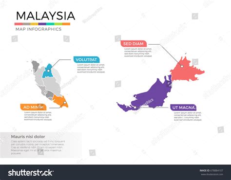 Malaysia Map Infographics Vector Template Regions Stock Vector (Royalty ...