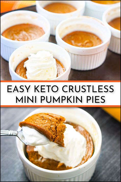 Mini Keto Crustless Pumpkin Pie Recipe Sugar Free Gluten Free