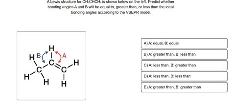 Solved A Lewis Structure For Ch Chch Is Shown Below On The Chegg