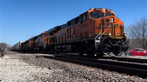 70 Mph Z Train Heading West Ft NS AC44C6M BNSF Transcon Emporia Sub