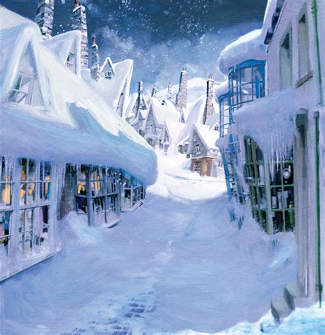 Hogsmeade™ snow scene in Diagon Alley™ (Painting) | Harry Potter ...