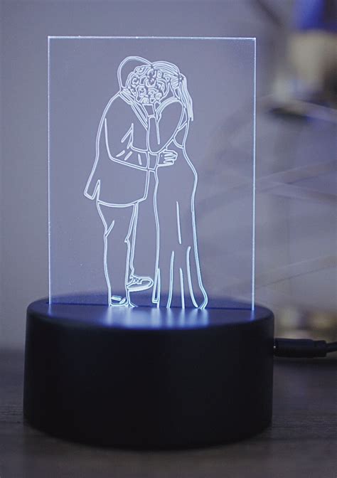 Custom Engraved D Photo Lamp Acrylic Light Display Custom Etsy