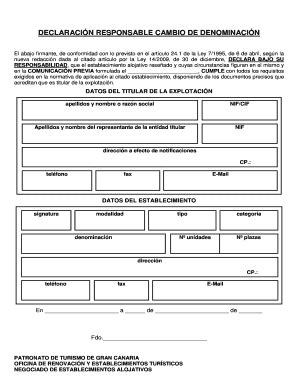 Completable En línea S lo declaraci n responsable original y copia