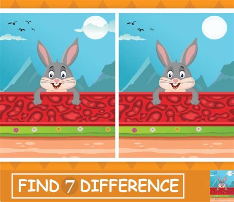 Bear On A Deep Forest Find 7 Differences Educational Game For