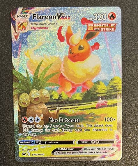 Flareon Vmax Swsh Promo Full Art Alternate Alt Art Pokemon Card