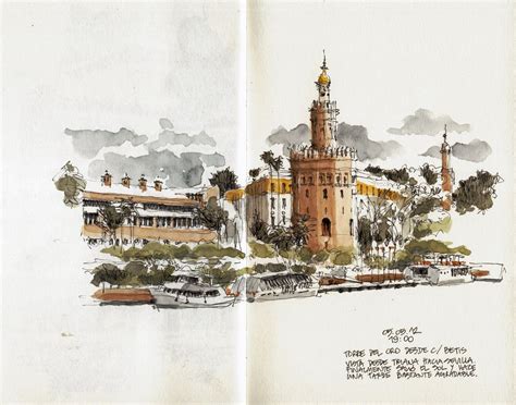 Sevilla Torre Del Oro Sketches Urban Sketching Urban Sketchers