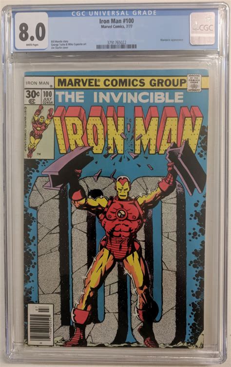 1977 Iron Man Issue 100 Marvel Comic Book Cgc 80 Pristine Auction