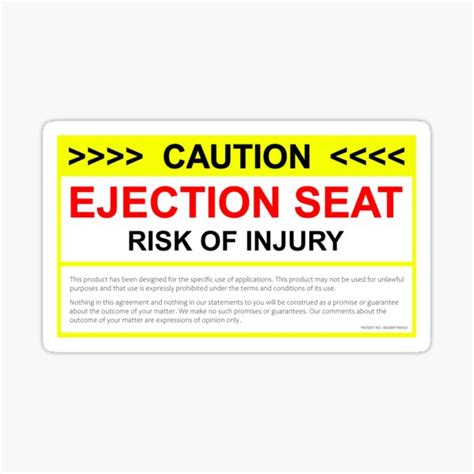 Ejection Seat Label Sticker For Sale By Alexaldridge Redbubble