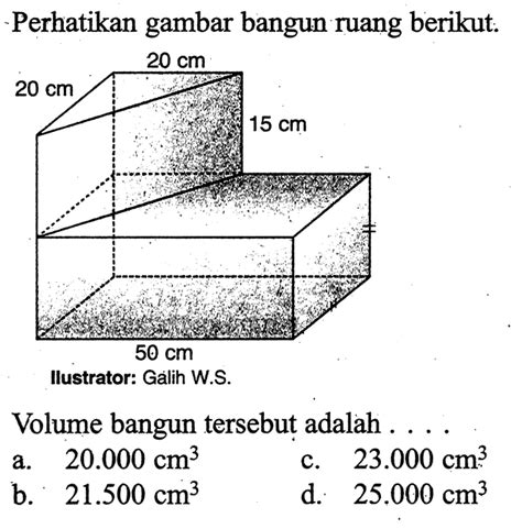 Kumpulan Contoh Soal Luas Permukaan Dan Volume Bangun Ruang Sisi Datar Tak Beraturan