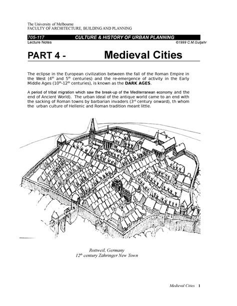 Part4 Medieval Cities The University Of Melbourne Faculty Of