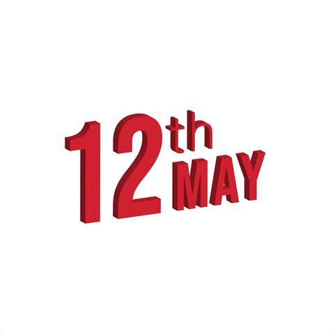 12th may , Daily calendar time and date schedule symbol. Modern design ...