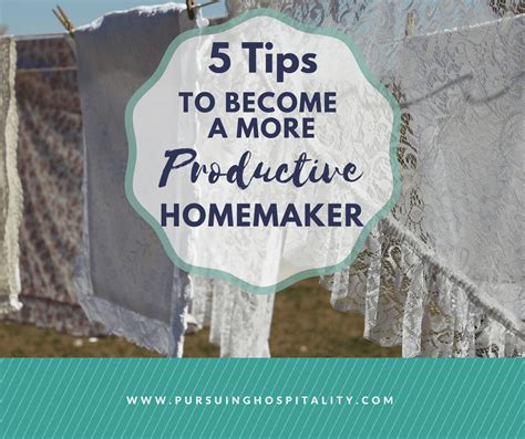 5 Tips To Become A More Productive Homemaker In Your Home