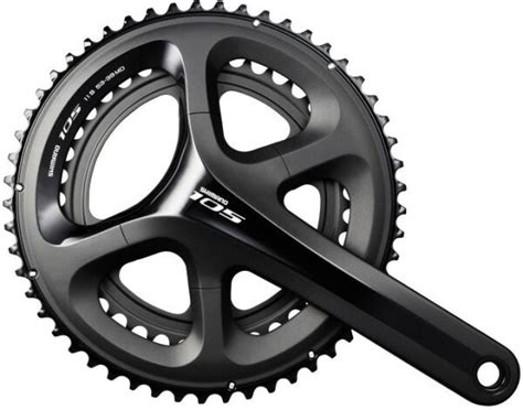 Шатуни SHIMANO 105 FC 5800 Hollowtech II 175мм 50Х34 без каретки Чорний