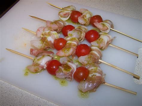 MIS COCINICAS BROCHETAS DE GAMBAS Y BACON