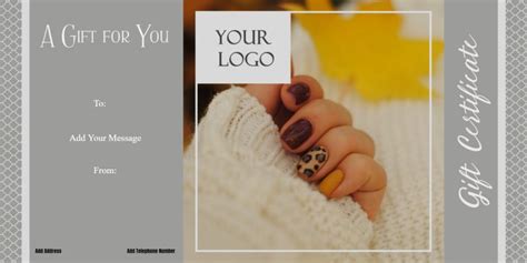 Free Nail Salon Gift Certificates Customize Online