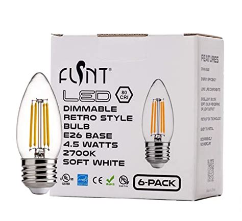 Flsnt Dimmable Candelabra Light Bulbs 60w Equivalent E26 Base B11 Led
