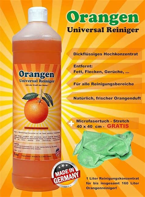 1L Orangen Reiniger Konzentrat Universalreiniger Orangenöl Reiniger