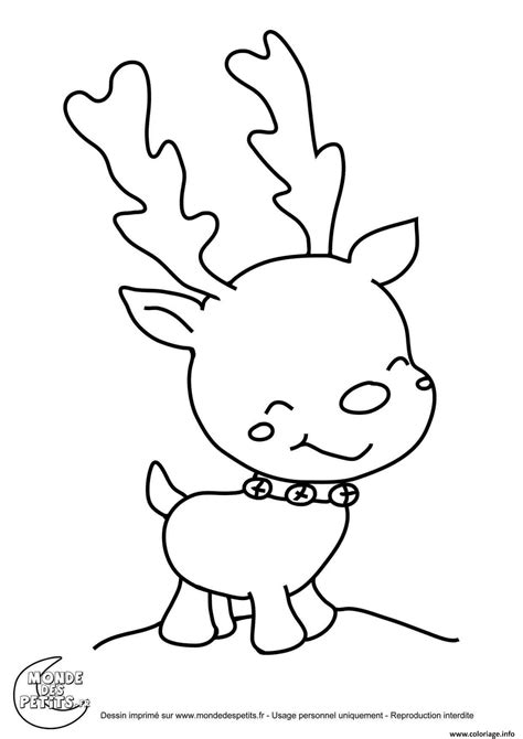 Coloriage Titounis Noel Renne Mignon Jecolorie