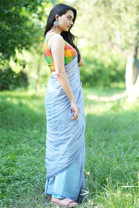 Midnight Melody Light Blue Saree I Love Sarees