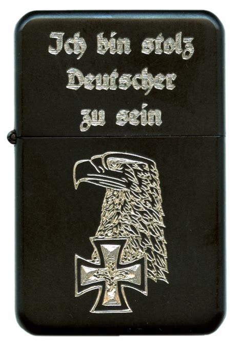 Feuerzeug Schwarz Ich Bin Stolz Deutscher Zu Sein Lesen Und Schenken