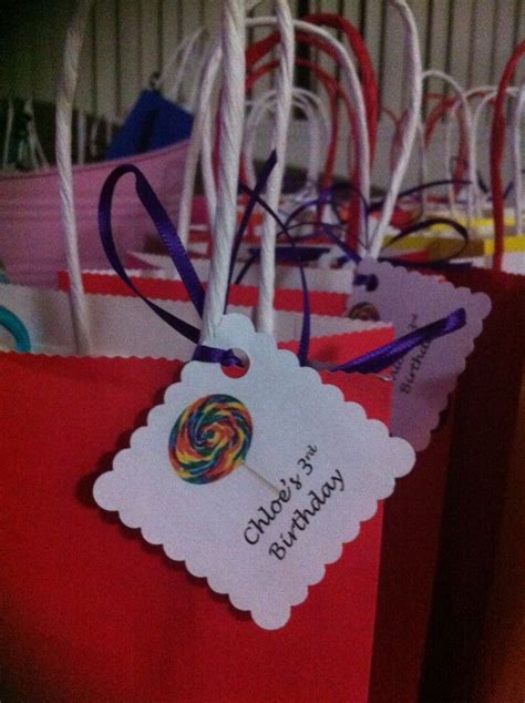 Candyland Themed Favor Bags Candyland Birthday Candy Land Theme 3rd