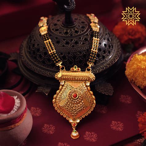 Buy Lightweight Long Gold Mangalsutra Online At Manubhai Jewellers