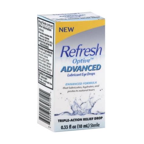 Refresh Optive Advanced Lubricant Eye Drops 10 Ml