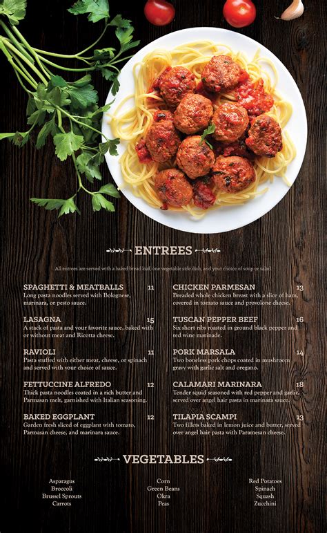 Pasta Amore Menu On Behance