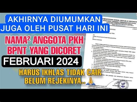 INFO PENTING KEJUTAN SIANG HARI INI NAMA2 ANGGOTA KPM PKH BPNT YG RESMI