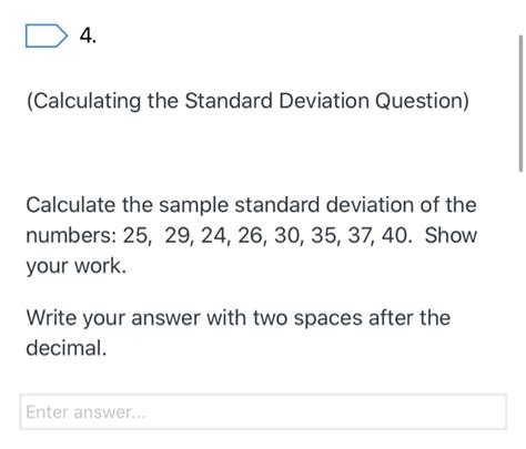 Solved 4. (Calculating the Standard Deviation Question) | Chegg.com