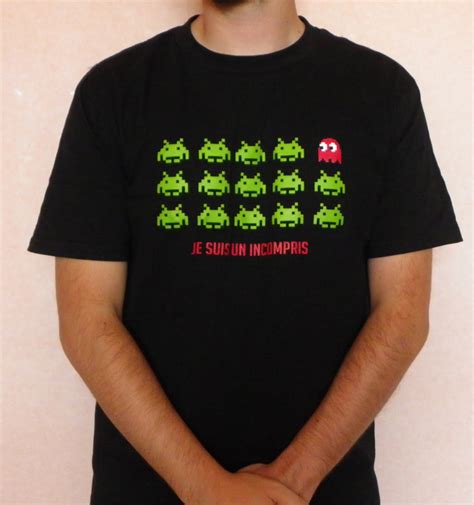 T Shirt Space Invaders Geek 8 Planete Nextgen