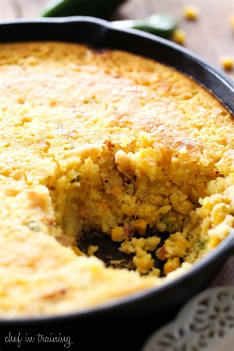 Sweet Corn Jalapeño Bacon Spoon Bread Chef in Training Recipe