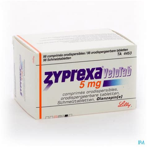 Zyprexa Velotab 5mg Comp Orodisp 98 X 5 Mg Apotheek Thiels