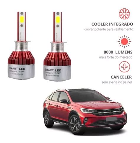 Kit Lampada Ultra Led Farol De Milha Vw Nivus Highline 2021