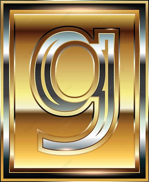 Ingot Font Illustration Letter G Bright Gold Wealth Vector Bright