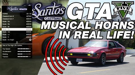 Gta 5 Musical Horns In Real Life Youtube