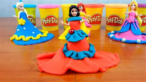 Disney Princess Dresses Part Snow White S Dress Play Doh Youtube