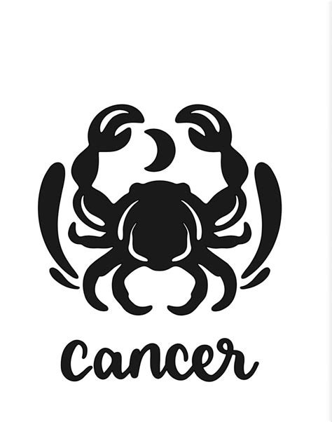 Cancer Crab Decal Zodiac Sign Symbol Star Moon Astrology Etsy