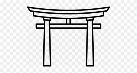 Japanese Torii Gate Outline Clipart Shinto Shrine Torii - Japanese ...