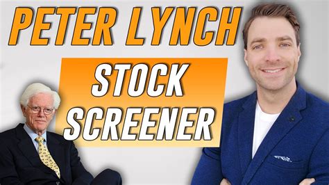 Peter Lynch Stock Screener How To Find Stocks Like Peter Lynch Youtube