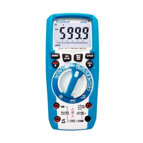 Peaktech 3445 Digital Multimeter Illuminated Buttons 6000 Counts